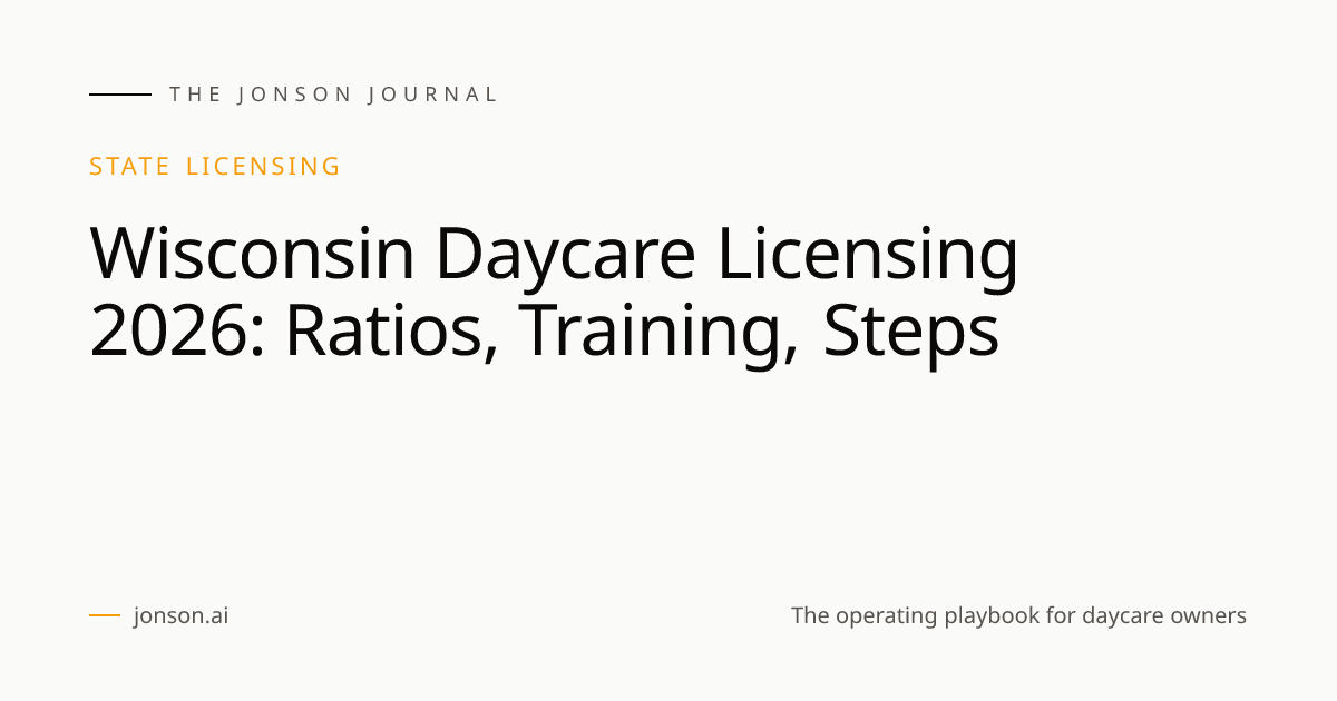Wisconsin Daycare Licensing 2026: Ratios, Training, Steps